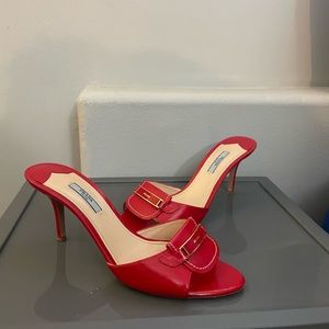 Prada Red Mule/Heels